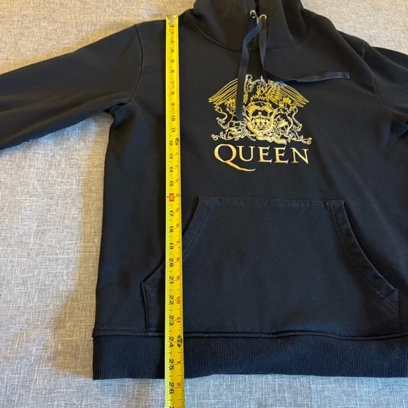 Queen Unisex Black Adult Crest Hoodie Freddie Mercury Design - Picture 14 of 16